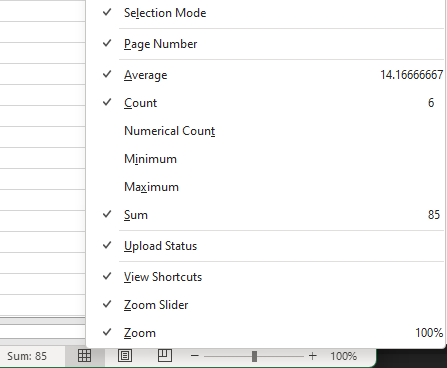 Displaying the right-click feature known as the customize status bar