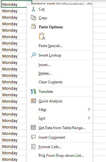 Displaying the right-click feature known as the context menu