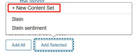 Add to new content set