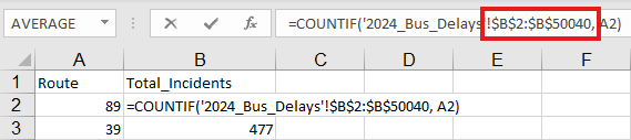 Adding $ to the formula to lock parts of the formula while it is being copied