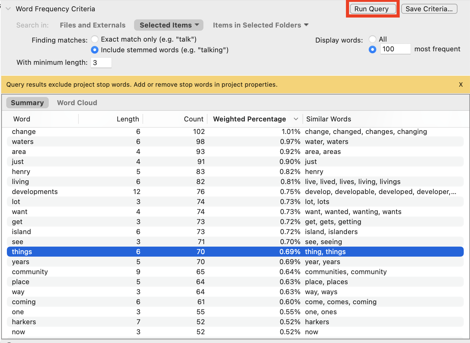  Red box around Run Query.