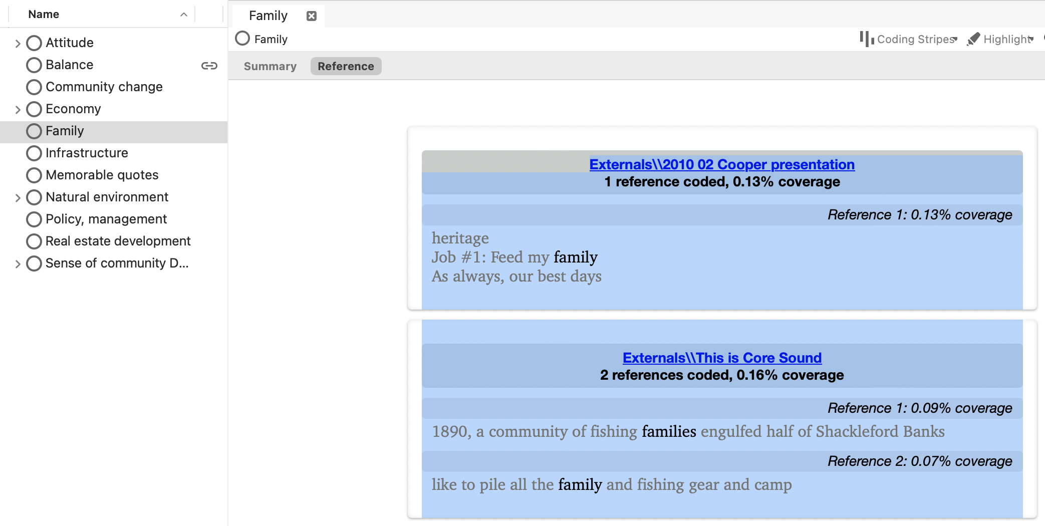 Reference highlighted.