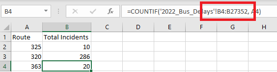 Checking the formula bar of a different cell to verify results are correct