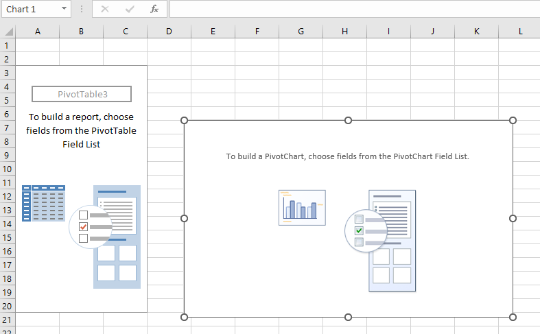 displaying of the blank pivot chart