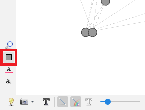 The 'Reset colors' tool located on the bottom left of Graph pane, highlighted. 