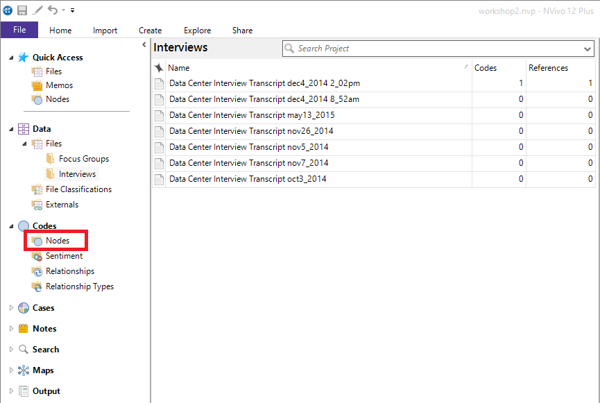 In the left menu, outline around Nodes.